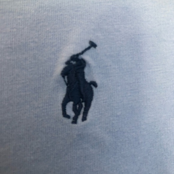 Polo Ralph Lauren Size Large Short Sleeve V Neck Light Blue T Shirt # - Picture 3 of 7